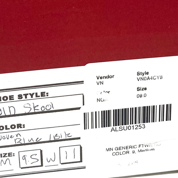 VANS Old Skool For Men Sneakers Suede Skate Blue Canvas Low Top Custom ALSU01253 - Picture 6 of 7